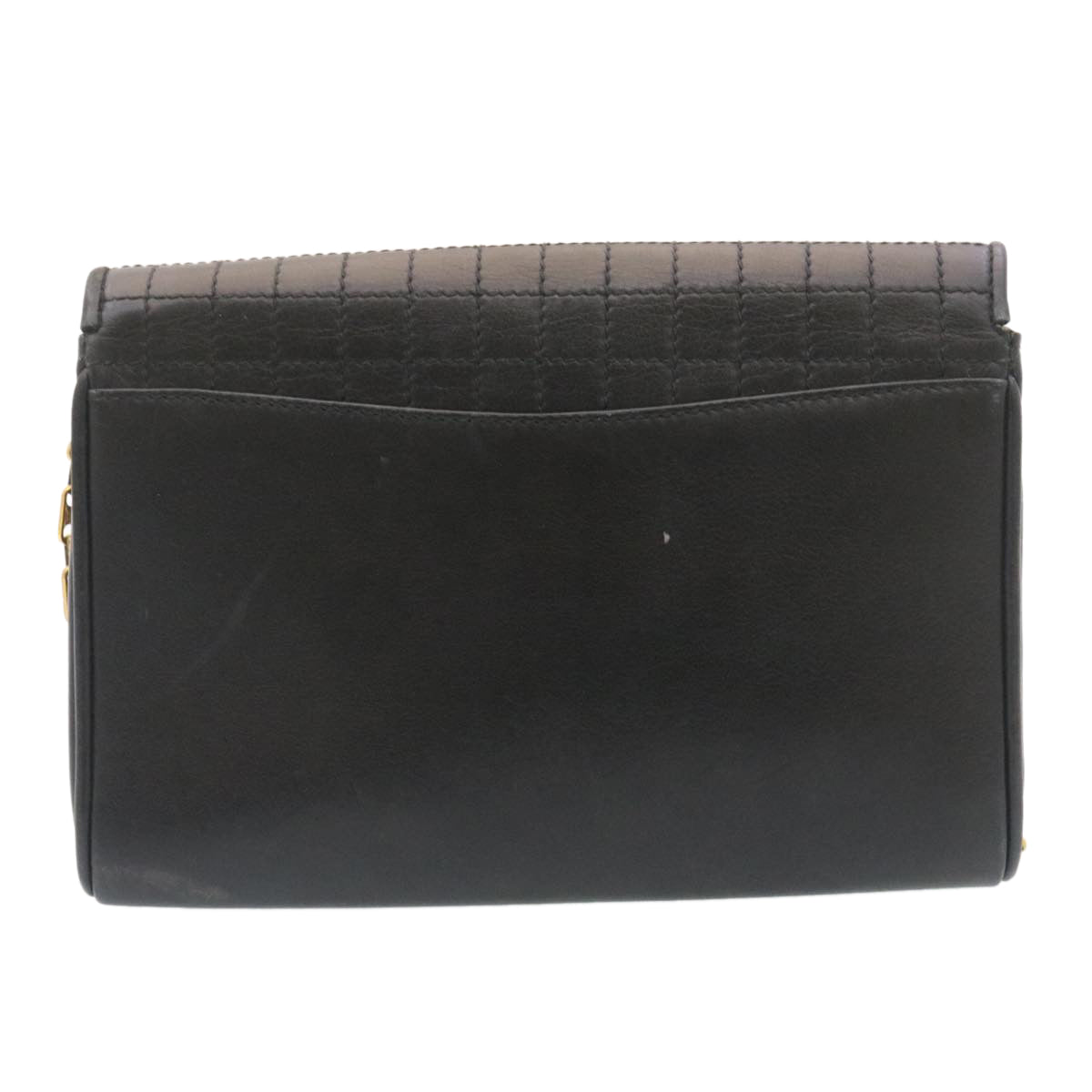CELINE Chain Shoulder Bag Leather Black  ar6324