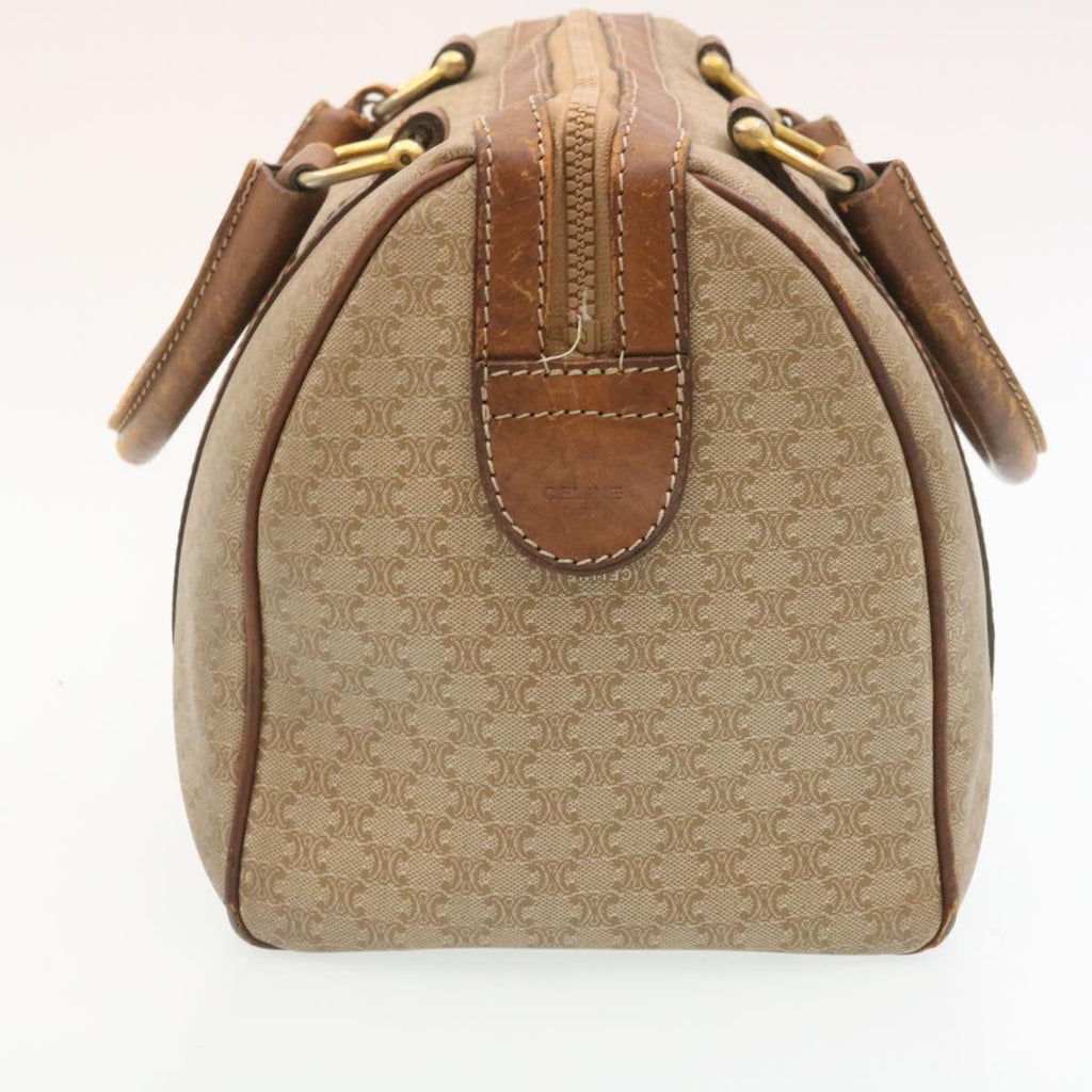 CELINE Macadam Canvas Hand Bag Boston Bag 2Set Brown Beige  ar6340