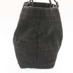 FENDI Zucchino Canvas Tote Bag Black  ar6460