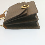 CELINE Macadam Canvas Hand Bag PVC Leather Brown  ar6568