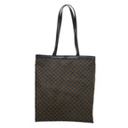 CELINE Macadam Canvas Tote Bag PVC Leather Black Brown  ar6808