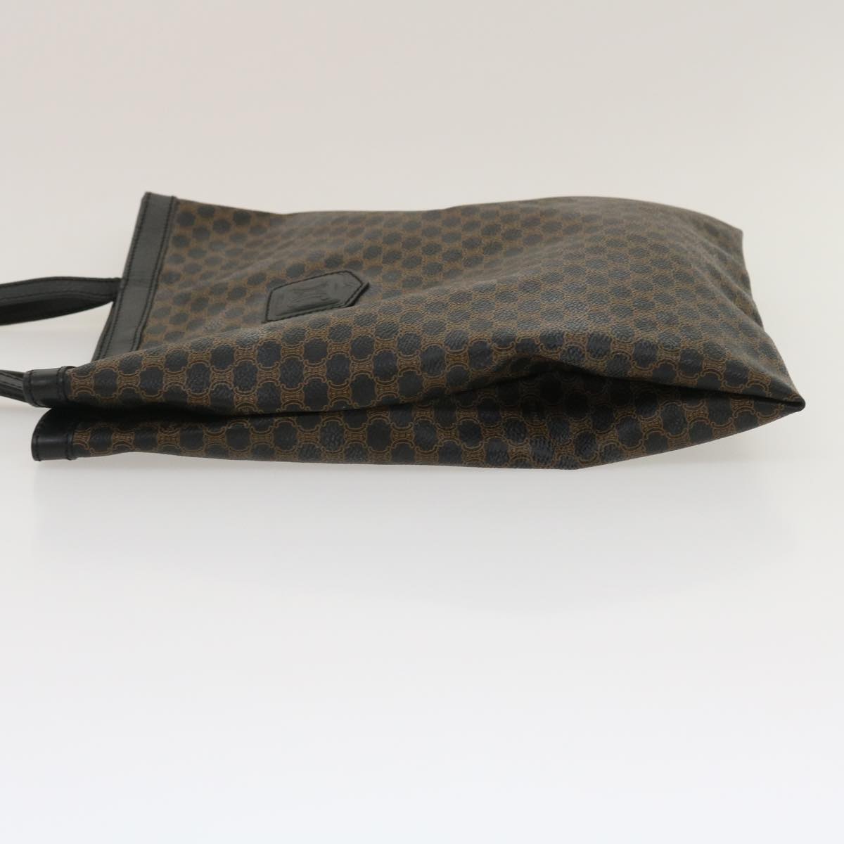 CELINE Macadam Canvas Tote Bag PVC Leather Black Brown  ar6808