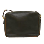 CELINE Shoulder Bag Leather Gray Brown  ar6880