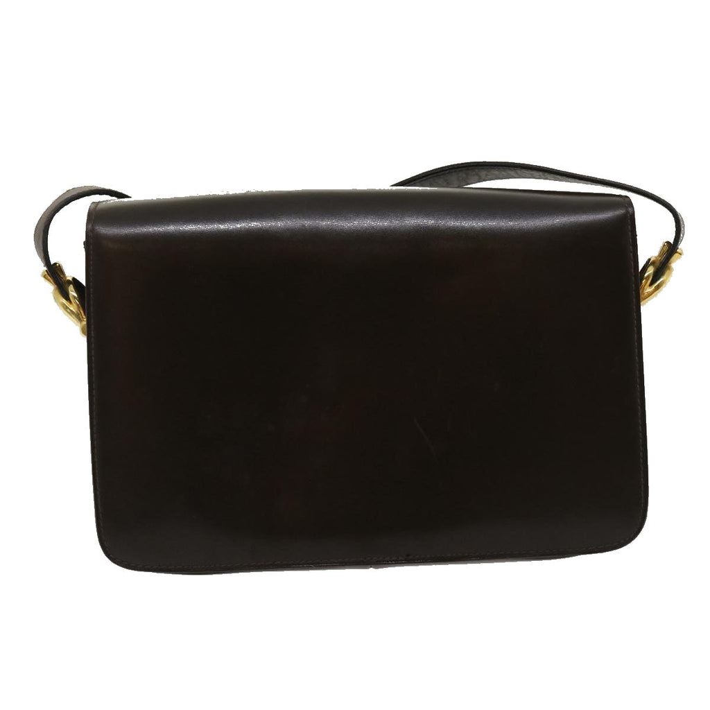 CELINE Horse Carriage Shoulder Bag Leather Brown  ar7057