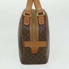CELINE Macadam Canvas Hand Bag PVC Leather Brown  ar7121
