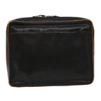 CELINE Clutch Bag Leather Black  ar7220