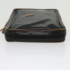 CELINE Clutch Bag Leather Black  ar7220