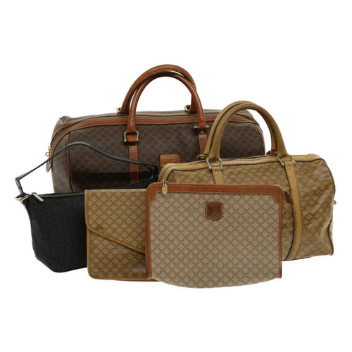 CELINE Macadam Canvas Boston Bag 5Set Brown  ar7260