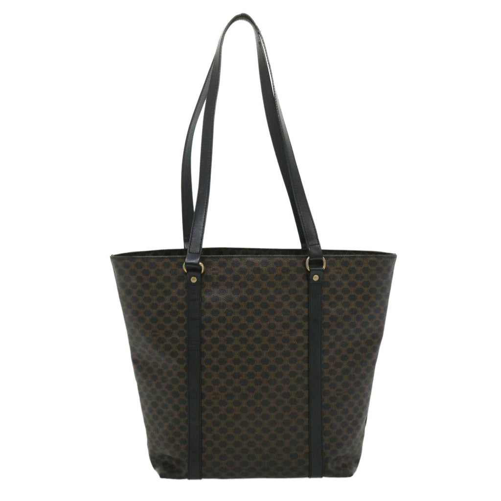 CELINE Macadam Canvas Tote Bag Black  ar7450