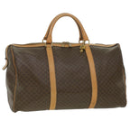 CELINE Macadam Canvas Boston Bag PVC Leather Brown  ar8915