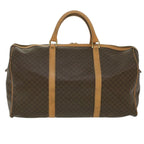 CELINE Macadam Canvas Boston Bag PVC Leather Brown  ar8915