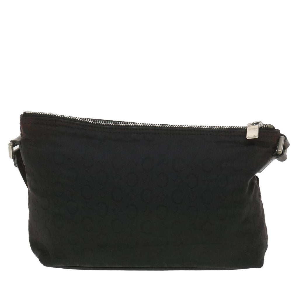 CELINE C Macadam Canvas Shoulder Bag Black  ar9020