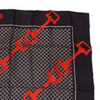 CELINE Macadam Canvas Scarf Silk Navy Red  ar9644