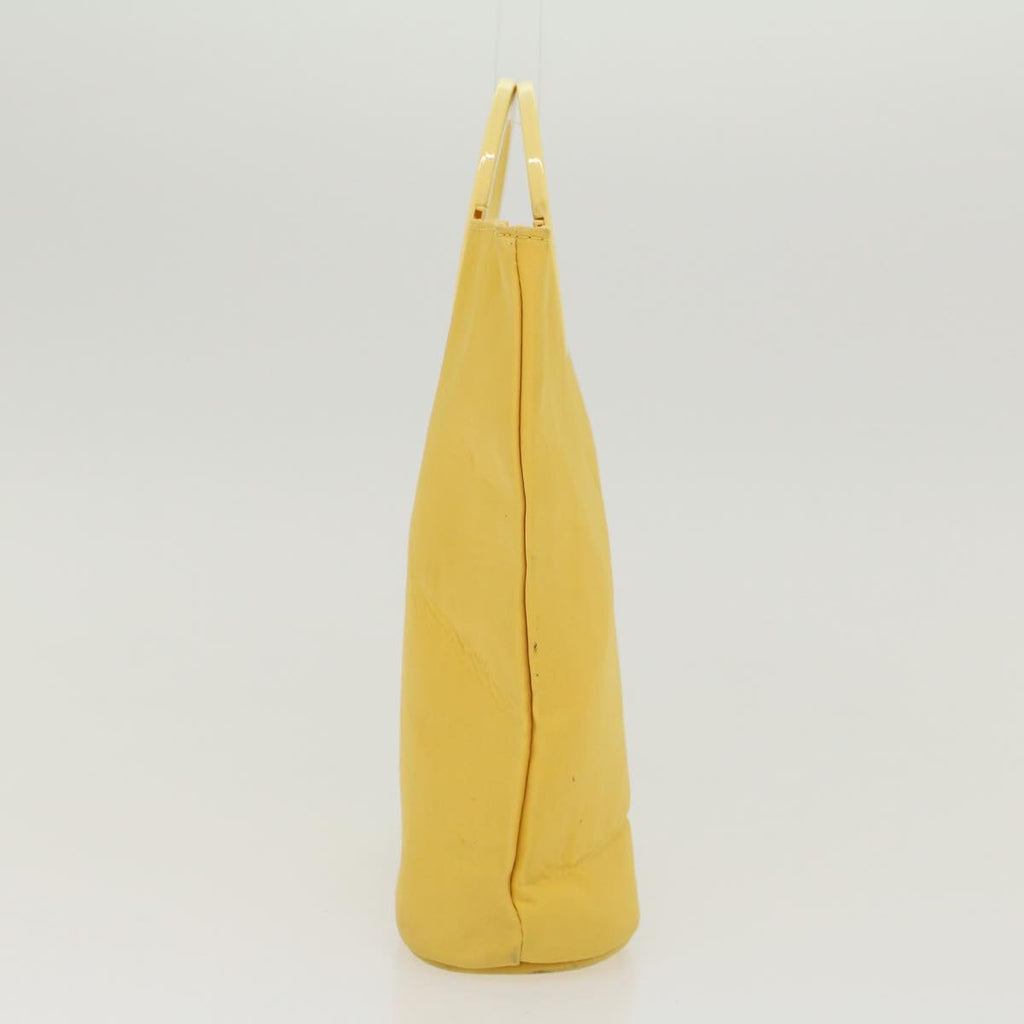 CELINE Hand Bag Nylon Yellow  ar9694B