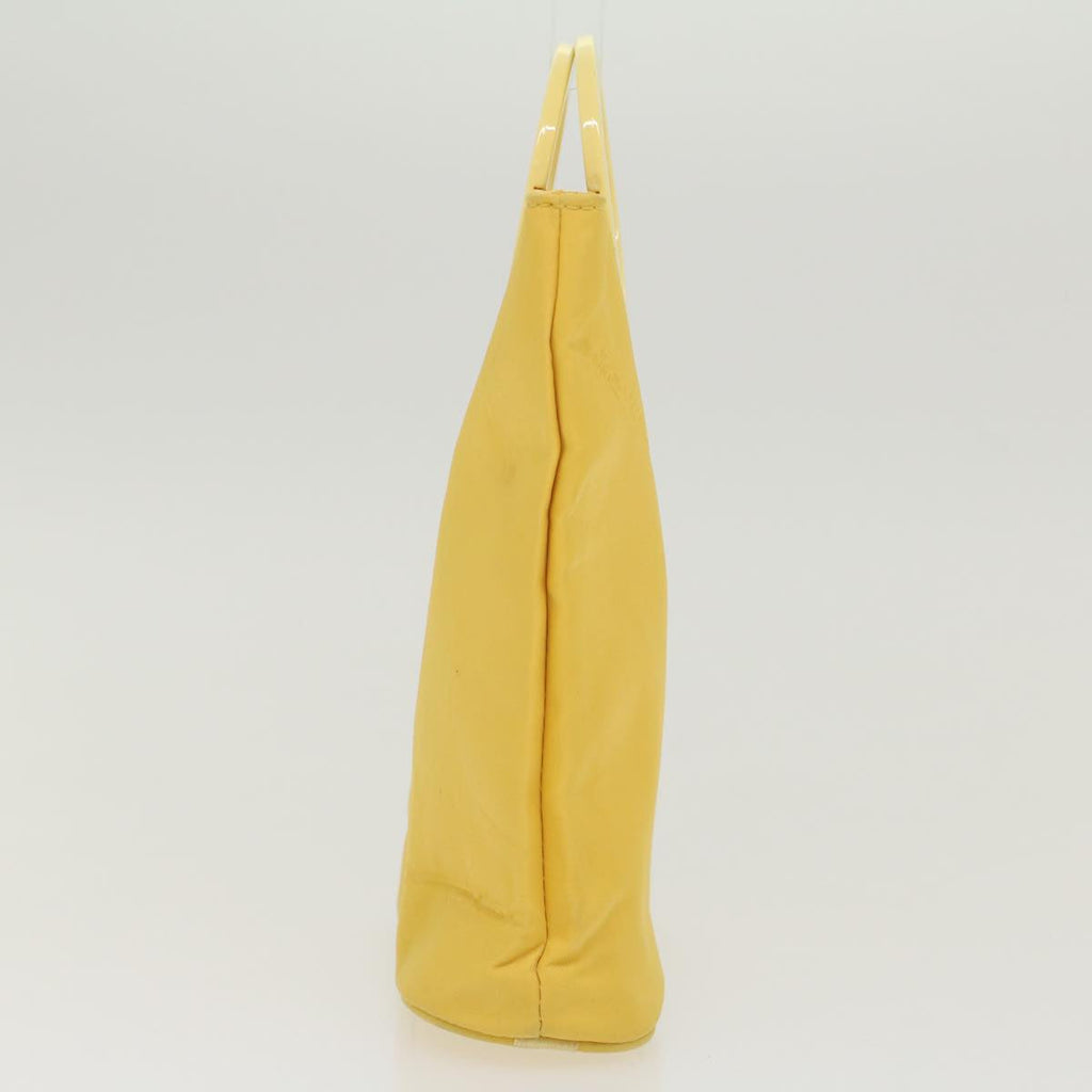 CELINE Hand Bag Nylon Yellow  ar9694B