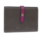 CELINE Wallet Leather Gray  ar9714B