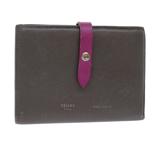 CELINE Wallet Leather Gray  ar9714B
