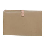 CELINE Large Strap Wallet Leather Beige  ar9727B