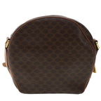 CELINE Macadam Canvas Shoulder Bag PVC Leather Brown  ar9832