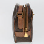 CELINE Macadam Canvas Shoulder Bag PVC Leather Brown  ar9832
