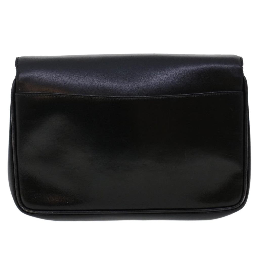 CELINE Shoulder Bag Leather Black  ar9833