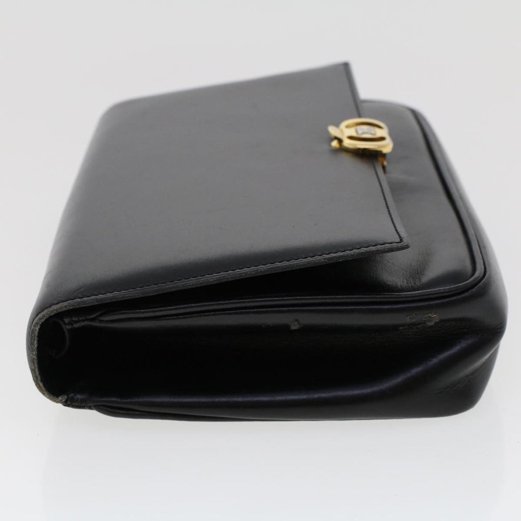 CELINE Shoulder Bag Leather Black  ar9833