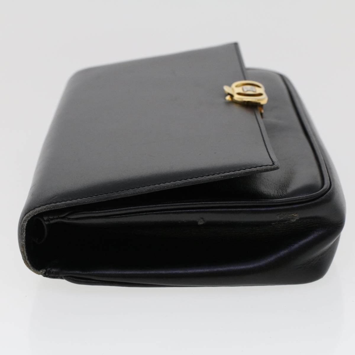 CELINE Shoulder Bag Leather Black  ar9833