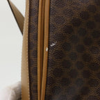 CELINE Macadam Canvas Shoulder Bag PVC Leather Brown  ar9883B