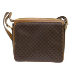 CELINE Macadam Canvas Shoulder Bag PVC Leather Brown  ar9883B