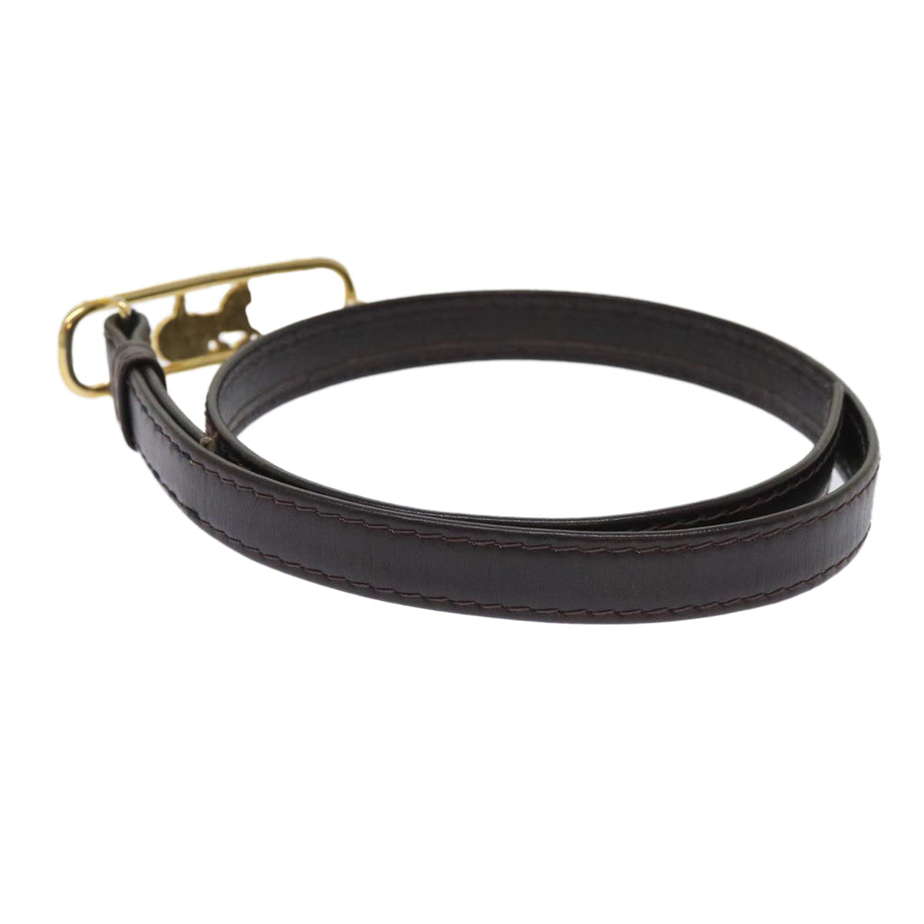 CELINE Belt Leather 28"" Brown  ar9886B