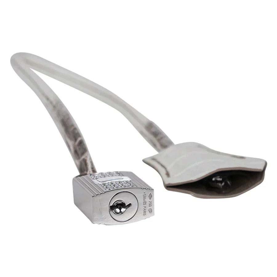 Hermes Himalayan Handmade Birkin 30 Niloticus Himalaya Blanc Crocodile Palladium