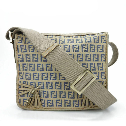 Fendi Canvas Leather Shoulder Bag 8BT089