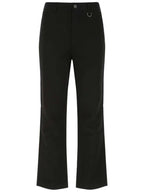 Burberry Men's D-Ring Detail Cotton Linen Straight Pants Black