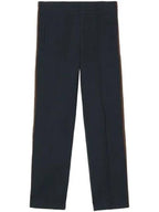 Burberry Men's Stripe Detail Track Pants Smoke Navy