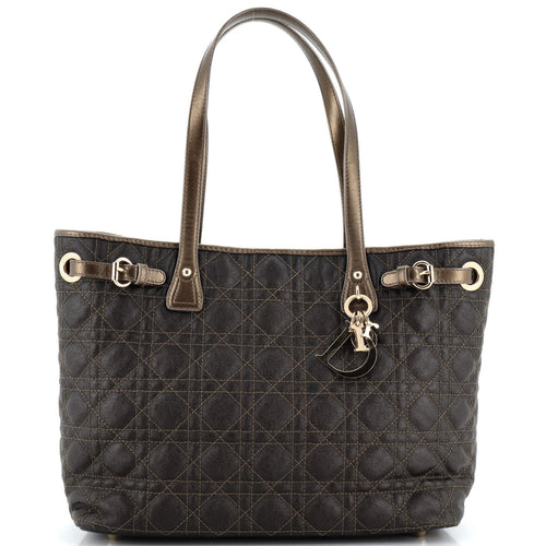 Dior Panarea Tote Cannage Quilt Canvas Medium