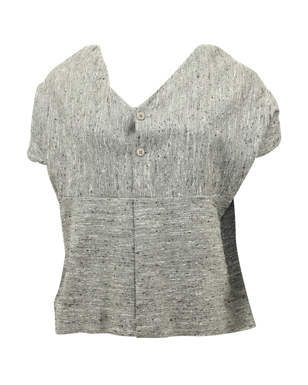 Chloe Short Cape Top In Grey Wool