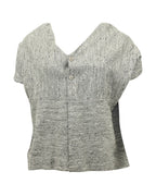 Chloe Short Cape Top In Grey Wool