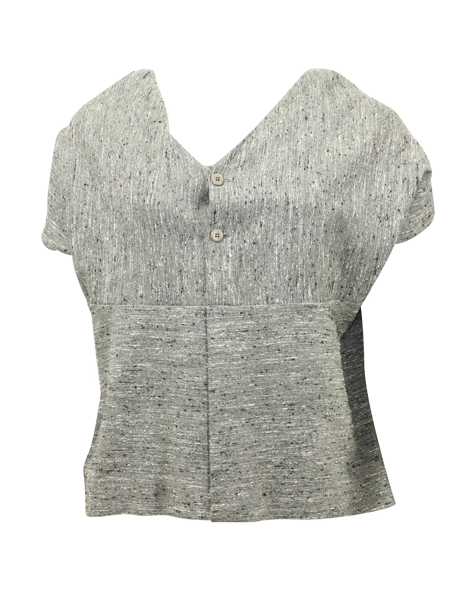 Chloe Short Cape Top In Grey Wool