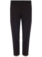 Burberry Women's Ring Detail Tailored Slim Fit Pants Black