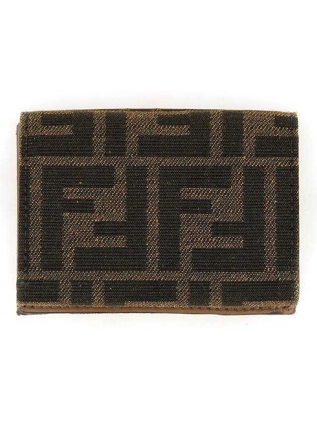 Fendi Baguette Micro Tri-fold Half Wallet Brown