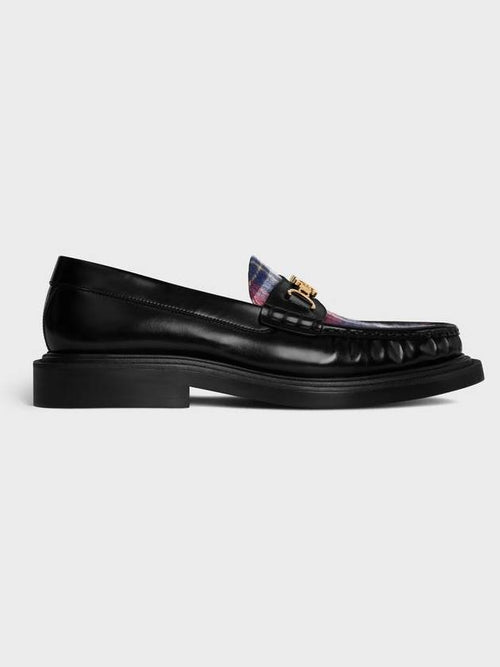 CELINE Universite Triomphe Chain Loafers Black