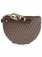 Fendi FF All Over Logo Coin Wallet Brown