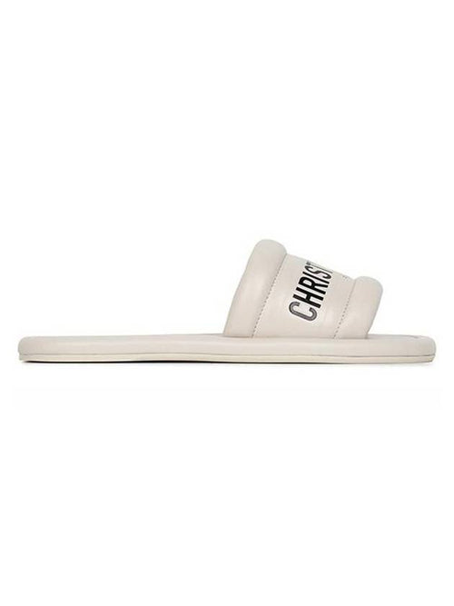 Every-D Embossed Lambskin Slippers White Dior