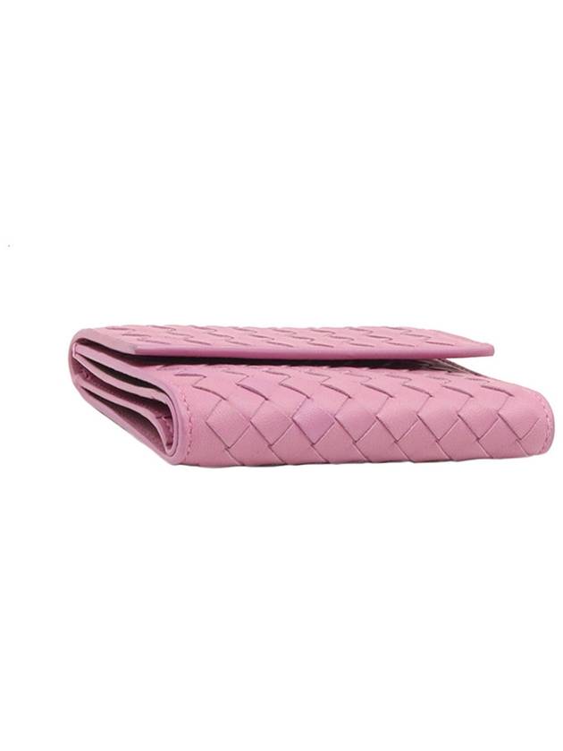 Bottega Veneta Pink Intrecciato VN 3 fold folder wallet