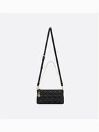 Miss Cannage Lambskin Small Shoulder Bag Black Dior