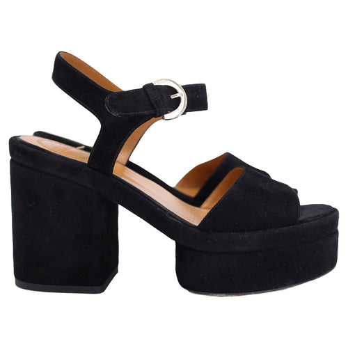 Chloe Odina Sandals in Black Suede