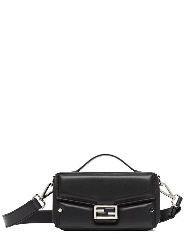 Fendi Trunk Soft Padded Leather Tote Bag Black