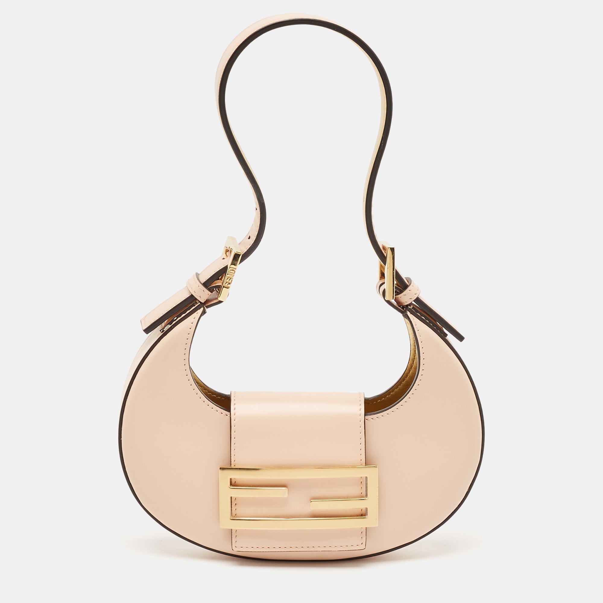 Fendi Peach Leather Mini Cookie Hobo