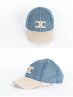 CELINE Triomphe Patch Ball Cap Union Wash Blue