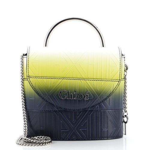 Chloe Aby Lock Bag Embossed Leather Small